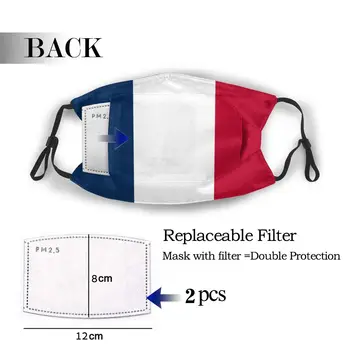 

protective mask with filter France National Flag (1) anti dust PM2.5 reuse adult teen child girl