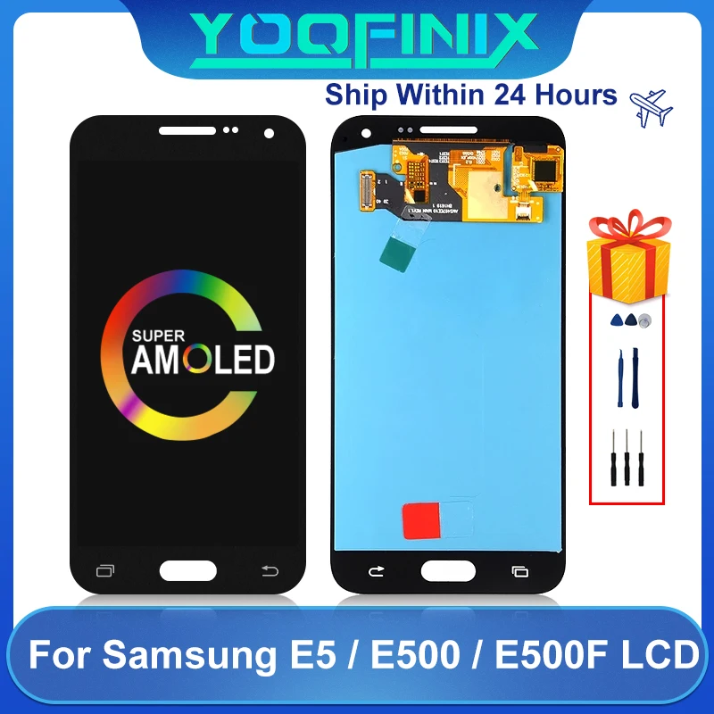 Super AMOLED For Samsung Galaxy E5 LCD SM-E500F E500H E500H/DD E500 Display Touch Screen Digitizer Replacement Parts | Мобильные