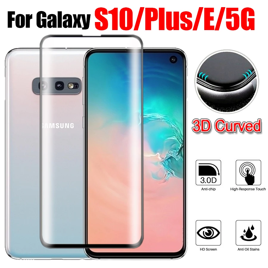 Защитное стекло для samsung galaxy s 10 s10lite s10plus 5g light s10 закаленное 3d полное покрытие Plus |