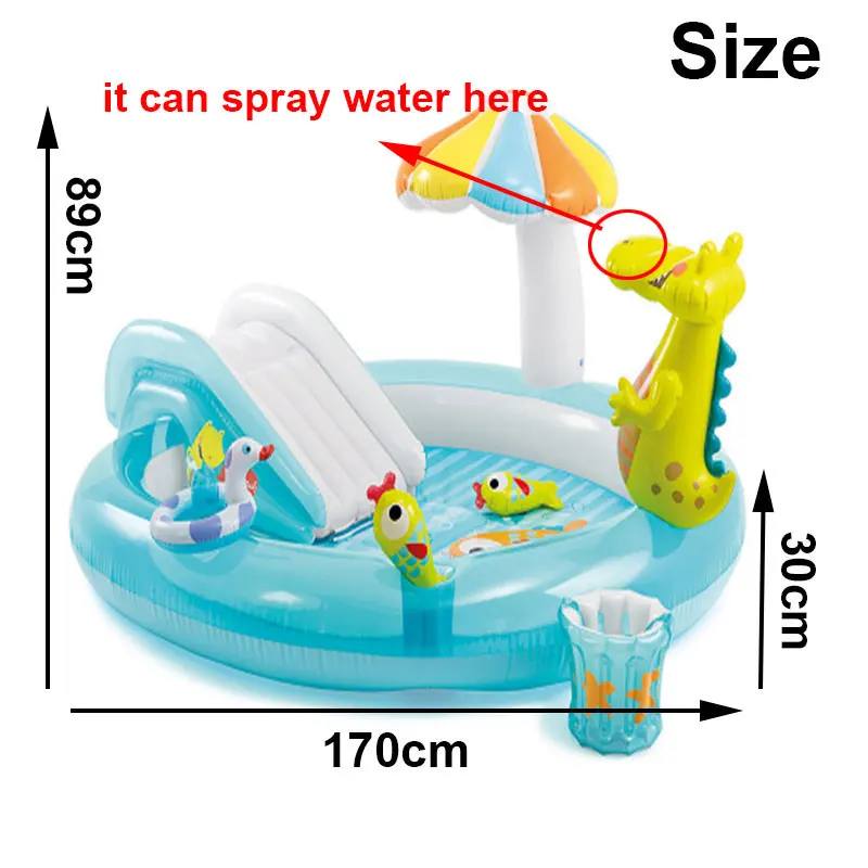 Summer Children's Water Slide Inflatables For Kids Backyard Water Park Children's Slide Fun Lawn Water Slides Pools For Outdoor 3
