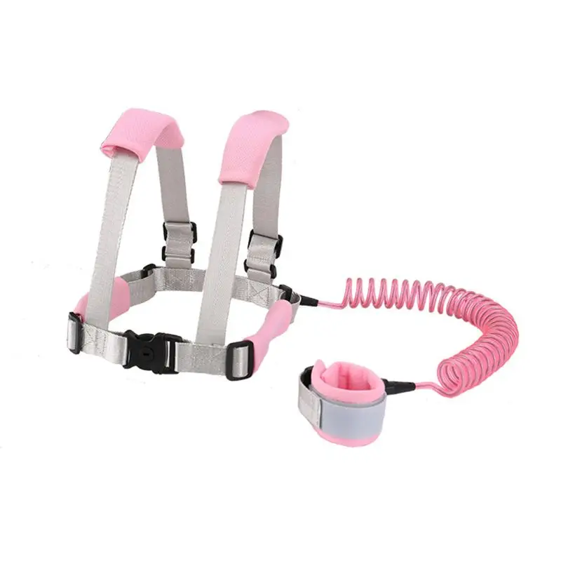 2 in 1 Toddler Leash Anti Lost Wrist Link Safe Harness Baby Key Lock Adjustable