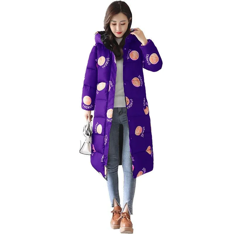 

2019 Autumn And Winter New Products Fashion down Jacket Cotton-padded Clothes WOMEN'S Dress Ode to Joy Qiu Yingying Celebrity St