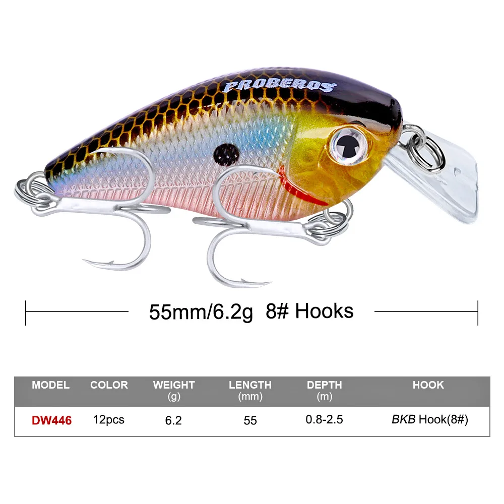 

Songrui Fishing Gear Rock And Roll Little Fat 12-Color 5.5 Cm6. 5g Bait BKB Hook Fishing Gear Electricity Supplier Hot Selling D