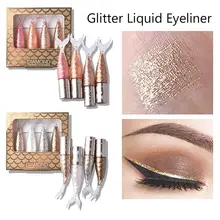 

4 Pcs/Set Matte Liquid Eyeliner Eye Shadow Stick Waterproof Long Lasting Smudgeproof Diamond Crystal Glitter Eye Liner Pencil