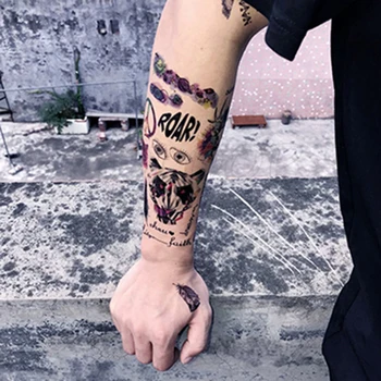 

Tattoo sticker tiger deer eye arrow feather letter planet spaceship temporary fake tatto element tatoo for kid girl man woman