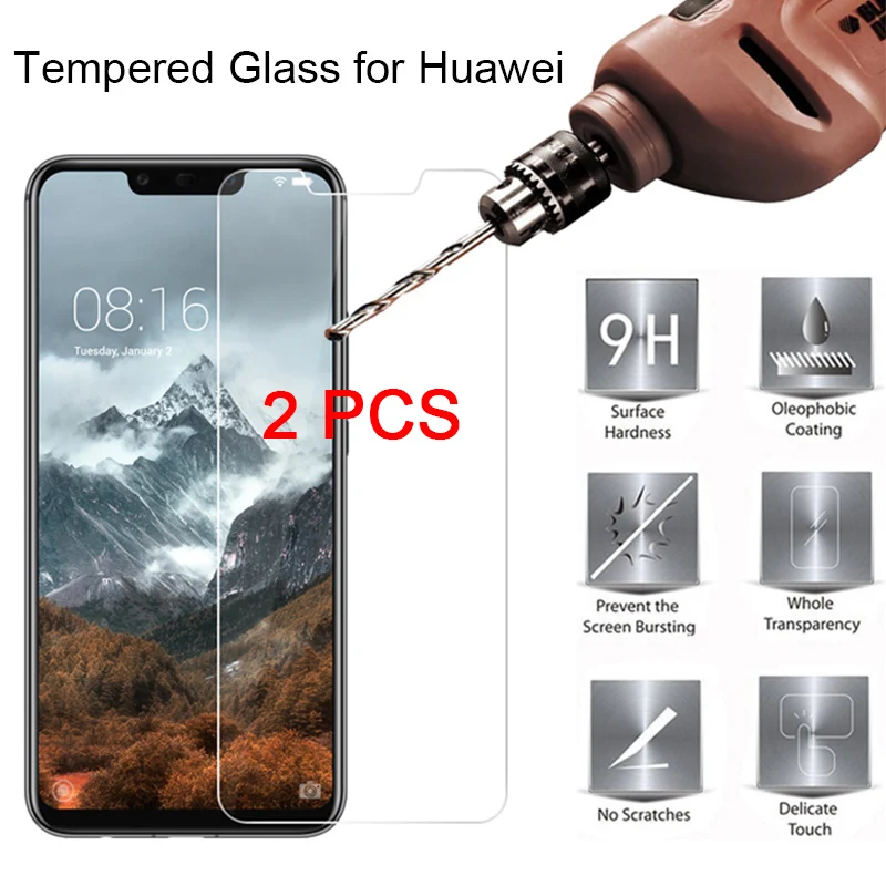 2/1 Pcs Safety Glass for Huawei Y6p Y7p Y8p Y6S 2019 Y8S Y9S Tempered On Y6 Y7 Pro Y9 Prime Protective Film | Мобильные телефоны и
