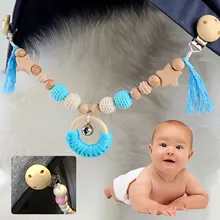 Pince de berceau en bois pour nouveau né, hochet, perles de lit, support de Fitness en bois massif, pendentifs pour poussette de bébé, jouets suspendus 