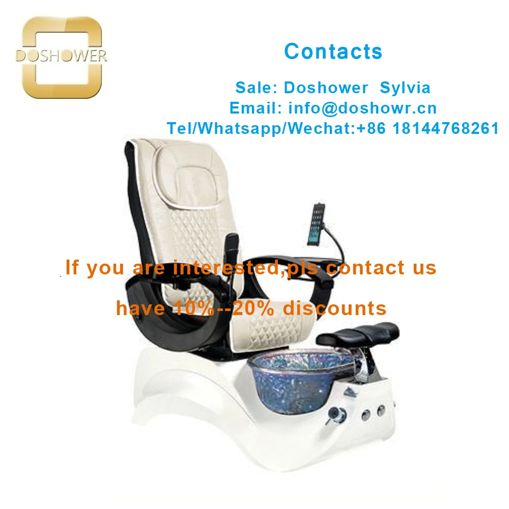 Pedicure glass bowl of spa chair with luxury massage function for hot sale pedicure chair