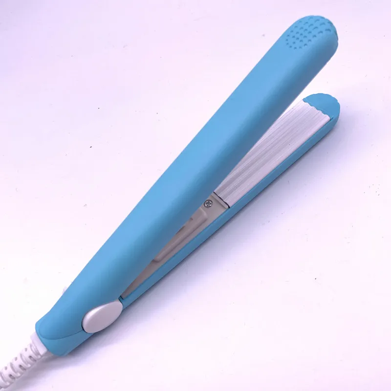 High Quality Mini Hair straightener Iron Pink Ceramic Straightening Corrugated Curling Iron Styling Tools Hair Curler EU Plug 3