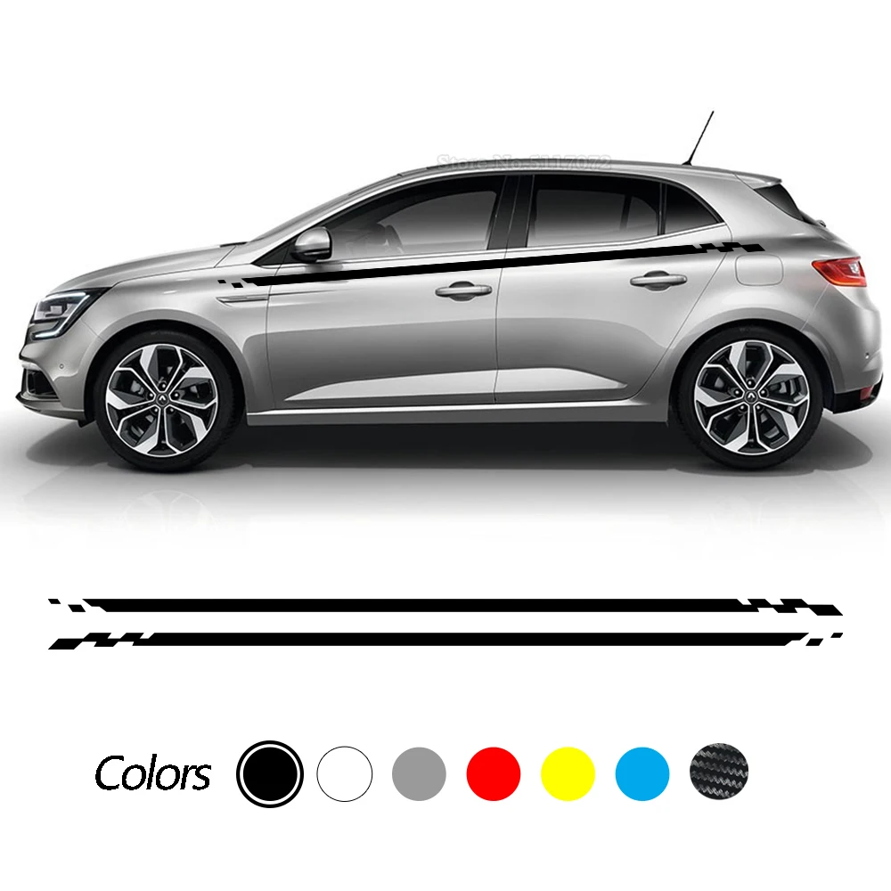 Adesivo Per Decalcomanie Grafiche Da Corsa Per Strisce Laterali Per Decorazioni Auto Per Renault Megane 2 3 4 Rs Grandtourer Gt Accessori Trofeo