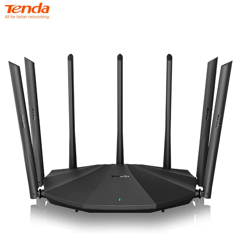Беспроводной маршрутизатор Tenda AC23 Gigabit Dual-Band AC2100 Wi-Fi ретранслятор 7*6 дБи антенны с