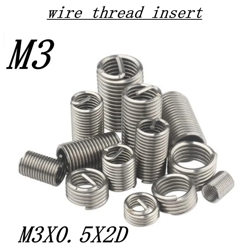 125 Pezzi Inserti Filettati M3-M12 - Acciaio Inox 304 Per