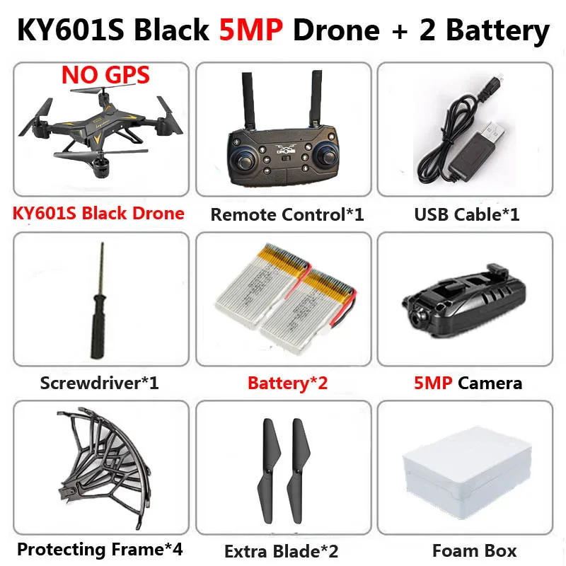 KY601G KY601S Профессиональный Дрон с камерой 4K HD 5G WiFi gps FPV дистанционное управление расстояние 2 км RC Квадрокоптер вертолет детские игрушки - Цвет: KY601S 5MP B 2B