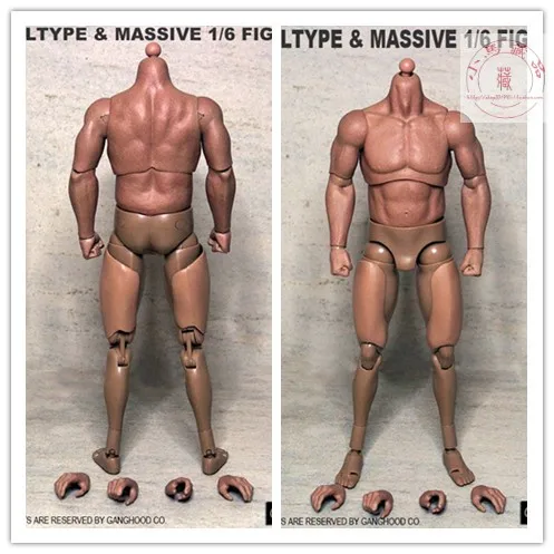 Details about   1/6 Scale GANGHOOD Male Muscler Strong Body Model Toy With Hand Shapes 
