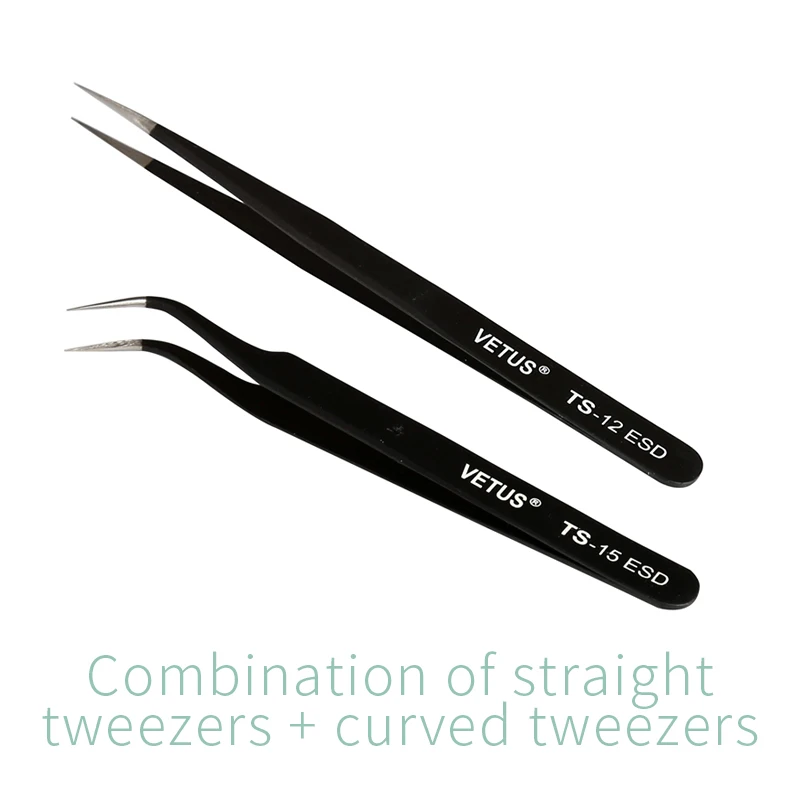 

Dolphin black tweezers eyelash extension eyebrow tweezers high precision volume eyelashes tweezers anti-static Super hard