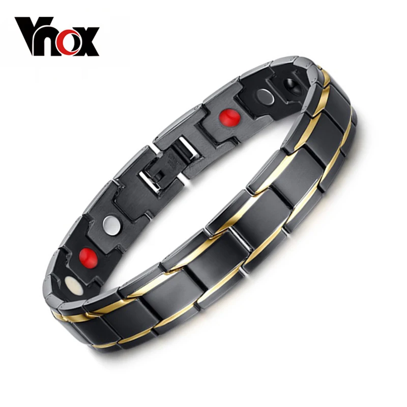Vnox DIY Регулируемый Черный Для Мужчин's Нержавеющая сталь длинные Браслеты