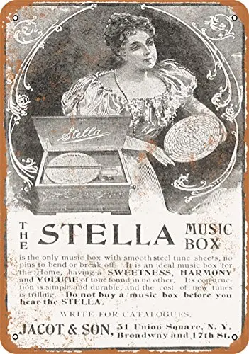Металлическая музыкальная шкатулка 1899 Stella-винтажный Настенный декор для кафе