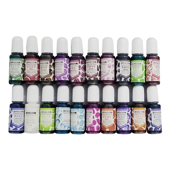

20 Colors Epoxy UV Resin Diffusion Pigment Alcohol Ink Liquid Colorant Dye DIY Crafts Jewelry Making Accessories