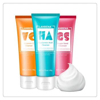 

Hyaluronic Acid/Vitamin C/ Grade seed Facial Cleanser Nourishing Cleanser Foam Moisturizing Face Wash Deep Cleansing Oil