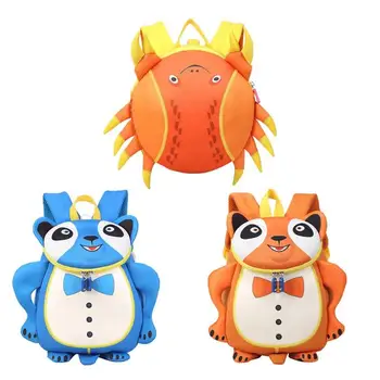 

Fashion School Bag for Children 3D Animals Kids Backpacks with Safety Harness Anti-splashing and Super-large Capacity