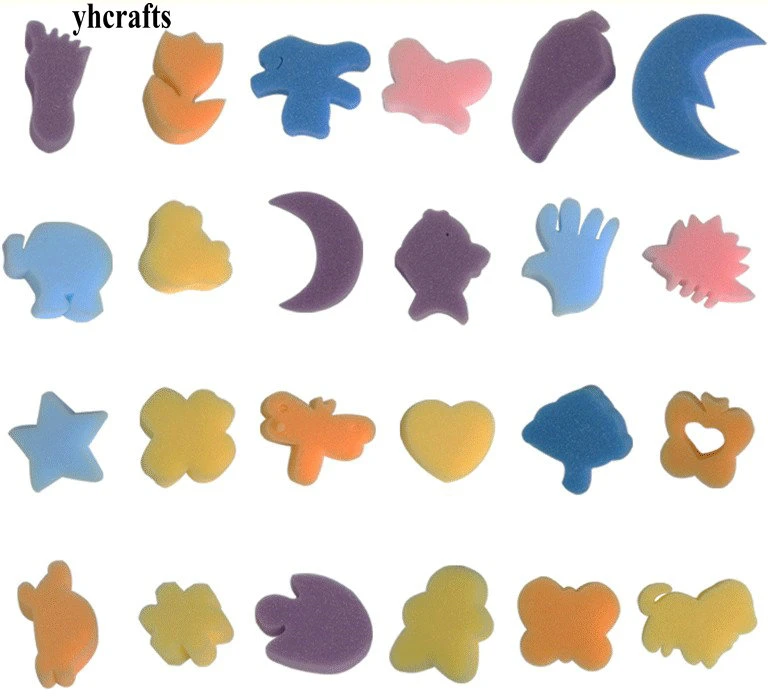 24 ピース ロット フルーツ動物花アートスポンジスタンプ子供ペイントおもちゃ描画おもちゃアーリーラーニング教育おもちゃ創作活動 Drawing Toys Aliexpress