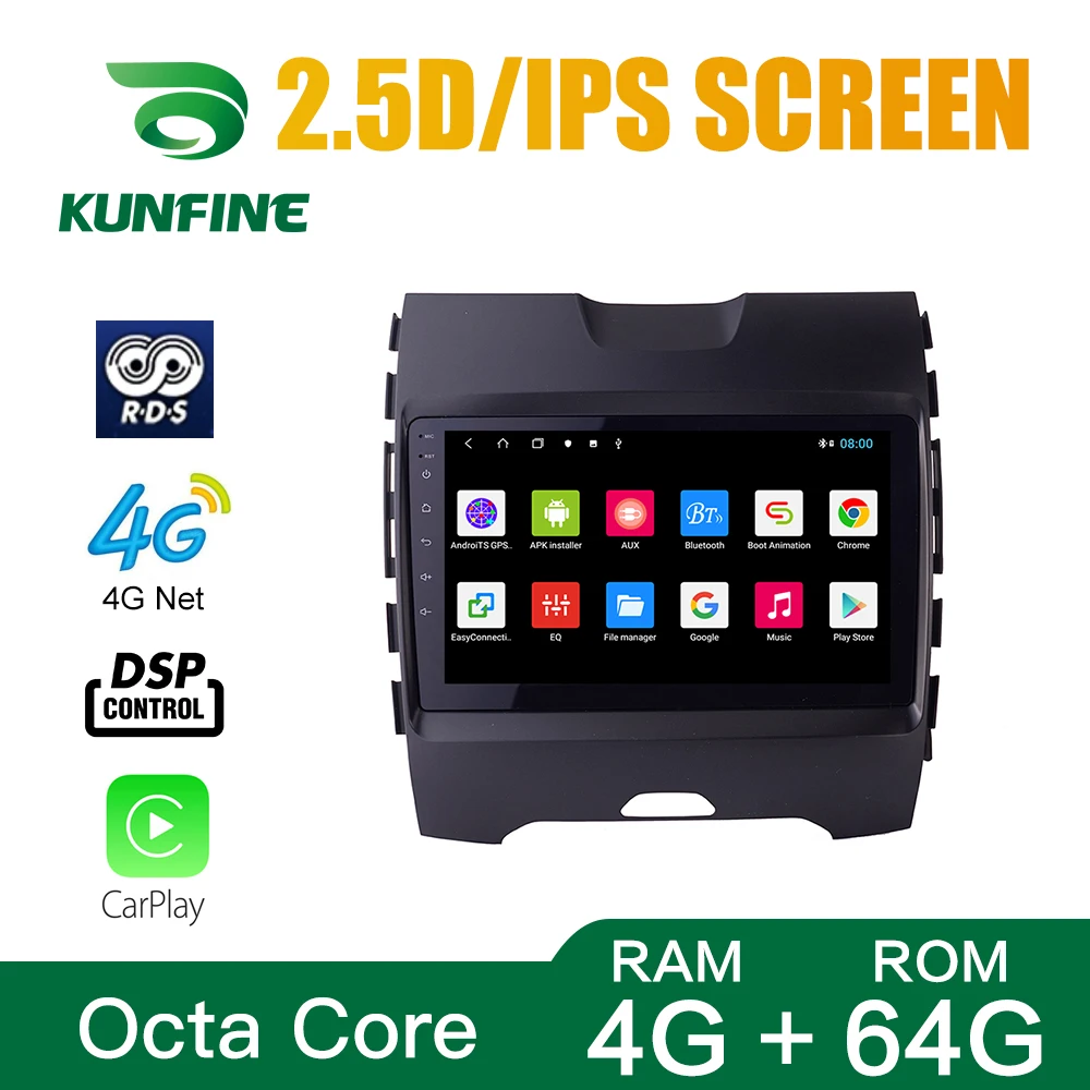 Octa Core 1024*600 Android 10 0 автомобильный DVD GPS-навигатор плеер Deckless Car Stereo для Ford Eage 2015-2018