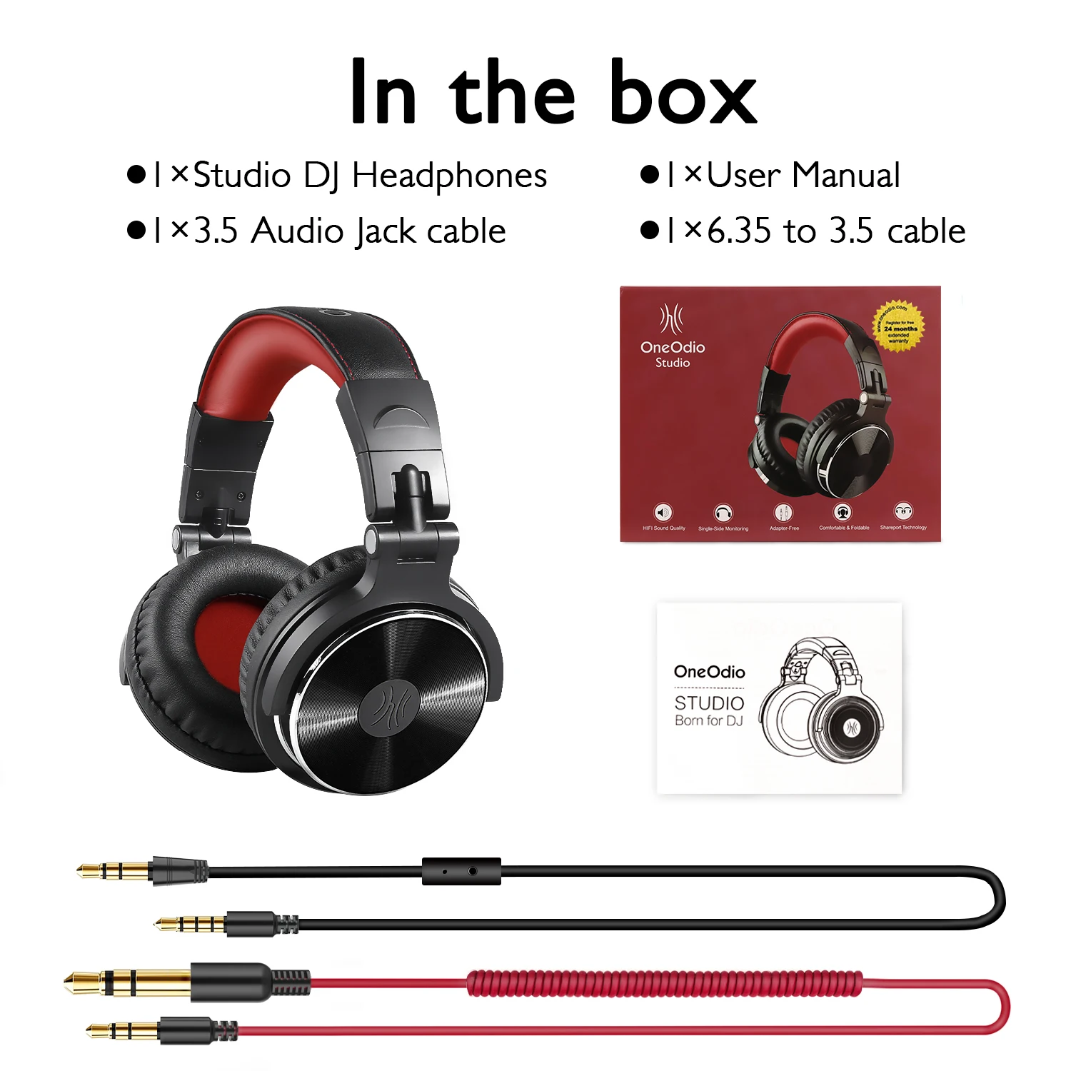 Oneodio Pro10/30/50 Wired Headphones Professional Studio DJ Headphone with Microphone Over Ear Monitor Recording Stereo Headsets