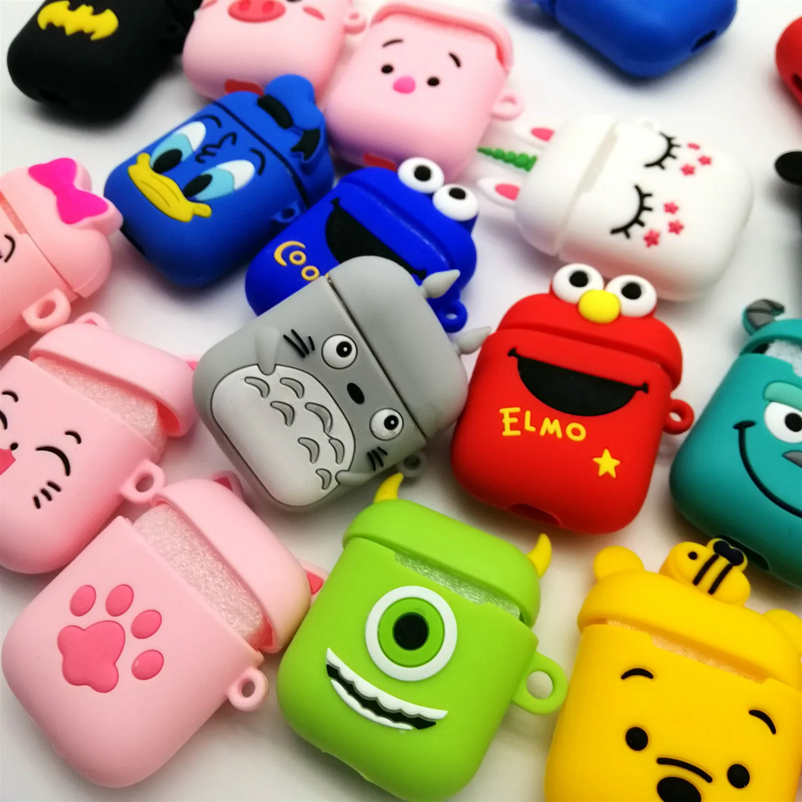 

Cute Cartoon Wireless Earphone Case For Apple AirPods 2 Silicone Charging Headphones Case for Airpods Protective Cover