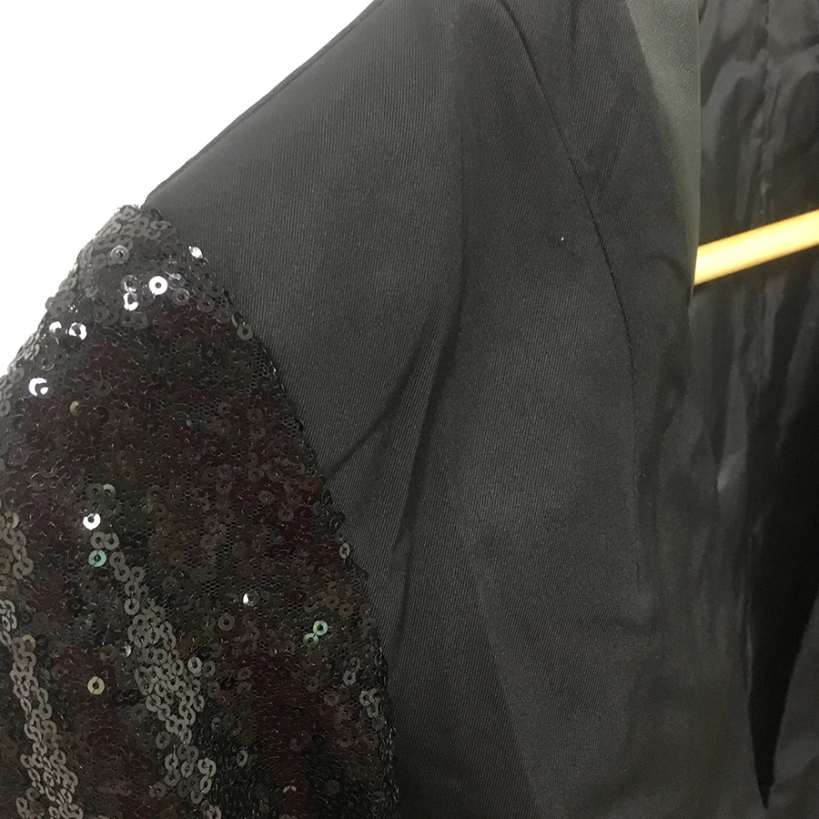 Модные вечерние приталенные женские куртки осенние черные женские пальто сексуальные женские пальто с блестками сшитые топы размера плюс Casaco Feminino