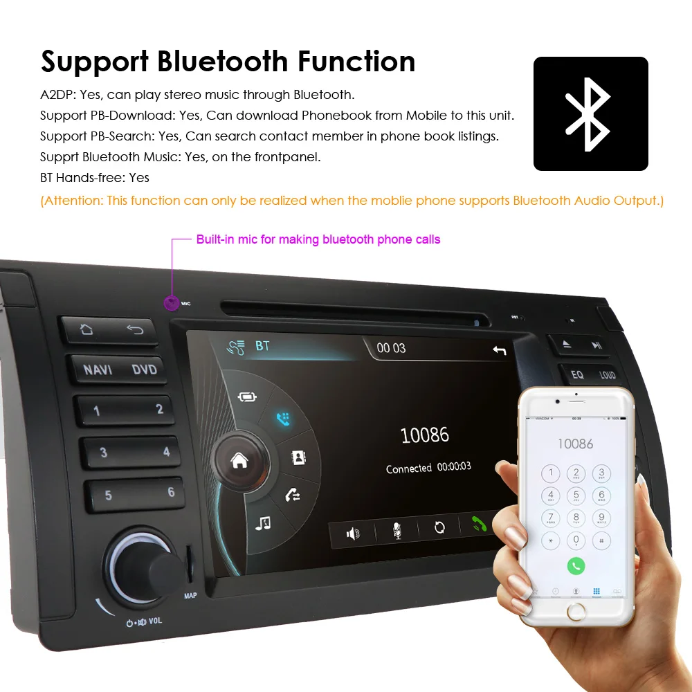 Excellent Car Multimedia player for BMW 5 Series E39 E53 X5 M5 GPS Navi RDS SD USB DAB+ Radio DVB-T TPMS Sterring wheek control Mirrorlink 11