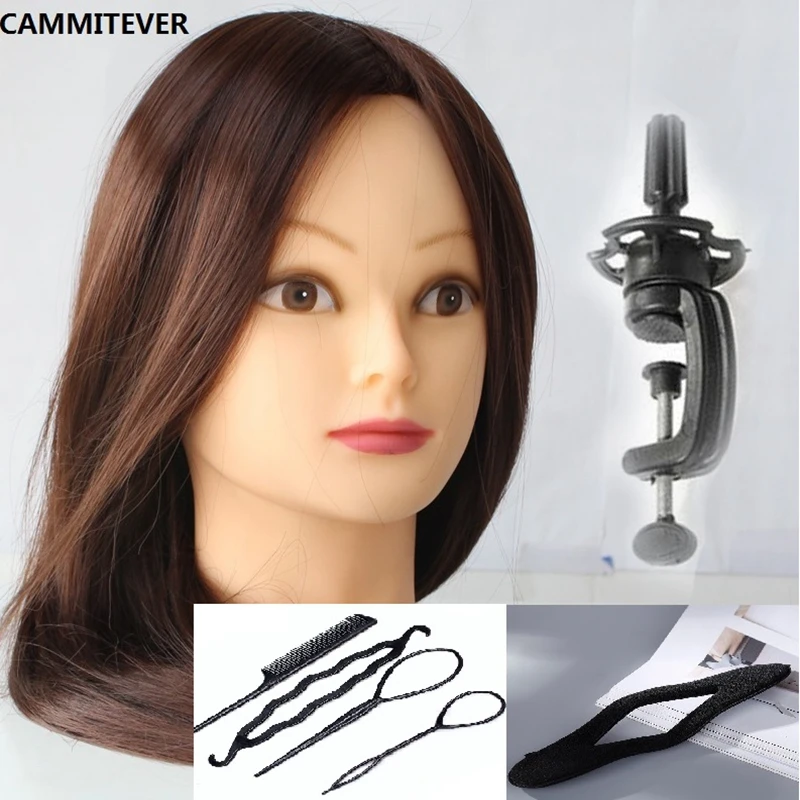CAMMITEVER Mannequin 20 inch Hair Styling Long Hairdressing Head With Tools Training Doll Female Mannequins | Дом и сад