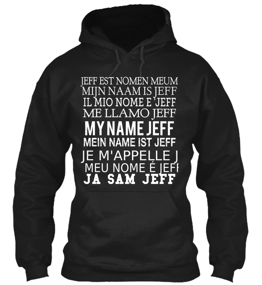 Мужская толстовка с длинным рукавом My Name Jeff, женская уличная одежда