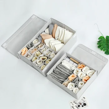 

Underwear Storage Box with Cover Thickened Oxford Cloth Washable Folding Save Space Bra Organizing Tool 2020 New Arrivals