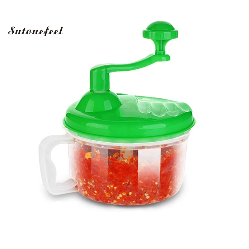 

800ML Manual Slicers Speed Chopper for Vegetable Shredder Meat Grinder Manual Food Processors for Kitchen Tool