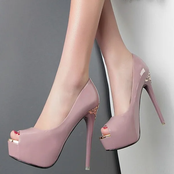 

2019 Autumn New Personality Charming Ladies 12CM Super High Heels Wild Fish Mouth Sweet Shallow Mouth Ladies Casual Shoes