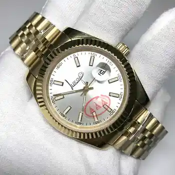 

Gentlemen 18K gold watch date Glide Smooth second hand just automatic watch mechanical Watches AAA luxury