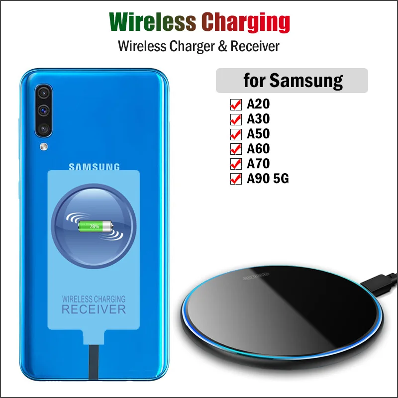 Wireless Charging Carga Inalambrica Galaxy A50 Cargador Inalámbrico Con  Receptor Tipo C Para Peru Ubuy