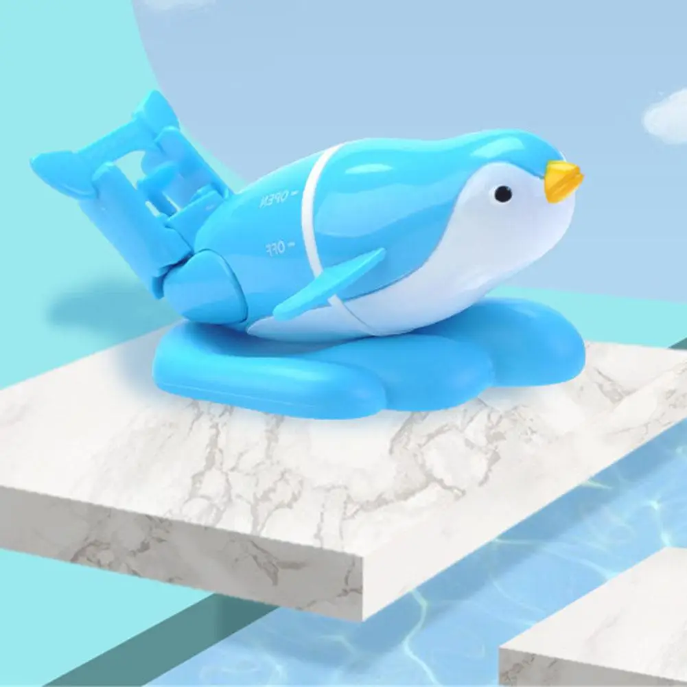 Игрушка для купания в виде рок-игрушки для детей, электрические Пингвины для плавания, животное с пьедесталом для ванной, детский подарок