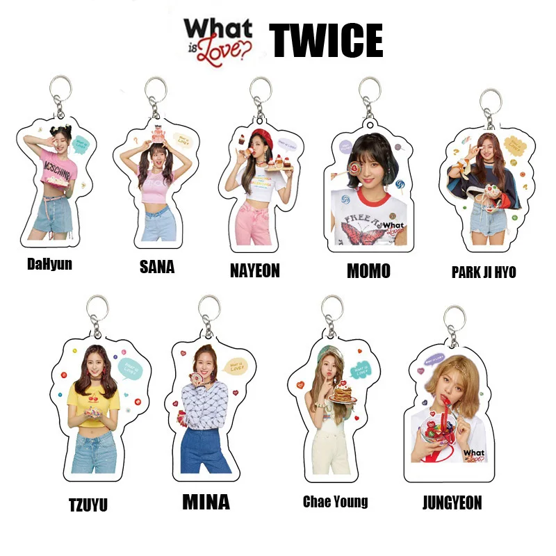 Дважды альбом What Is Love Photo акриловый брелок для ключей MOMO DAHYUN JIHYO JUNGYEON MINA SANA TZUYU NAYEON CHAEYOUNG