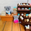1/12 Forest Rabbit Animal Family Icecreamshop Set Toy Miniature Dollhouse Furniture Accessories Birthday Gift Toys For Girls 2