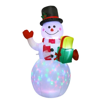 

150cm LED Illuminated Inflatable Snowman Air Pump Inflatable Toys Indoor Outdoor Holiday Christmas New Year Party Ornament Decor