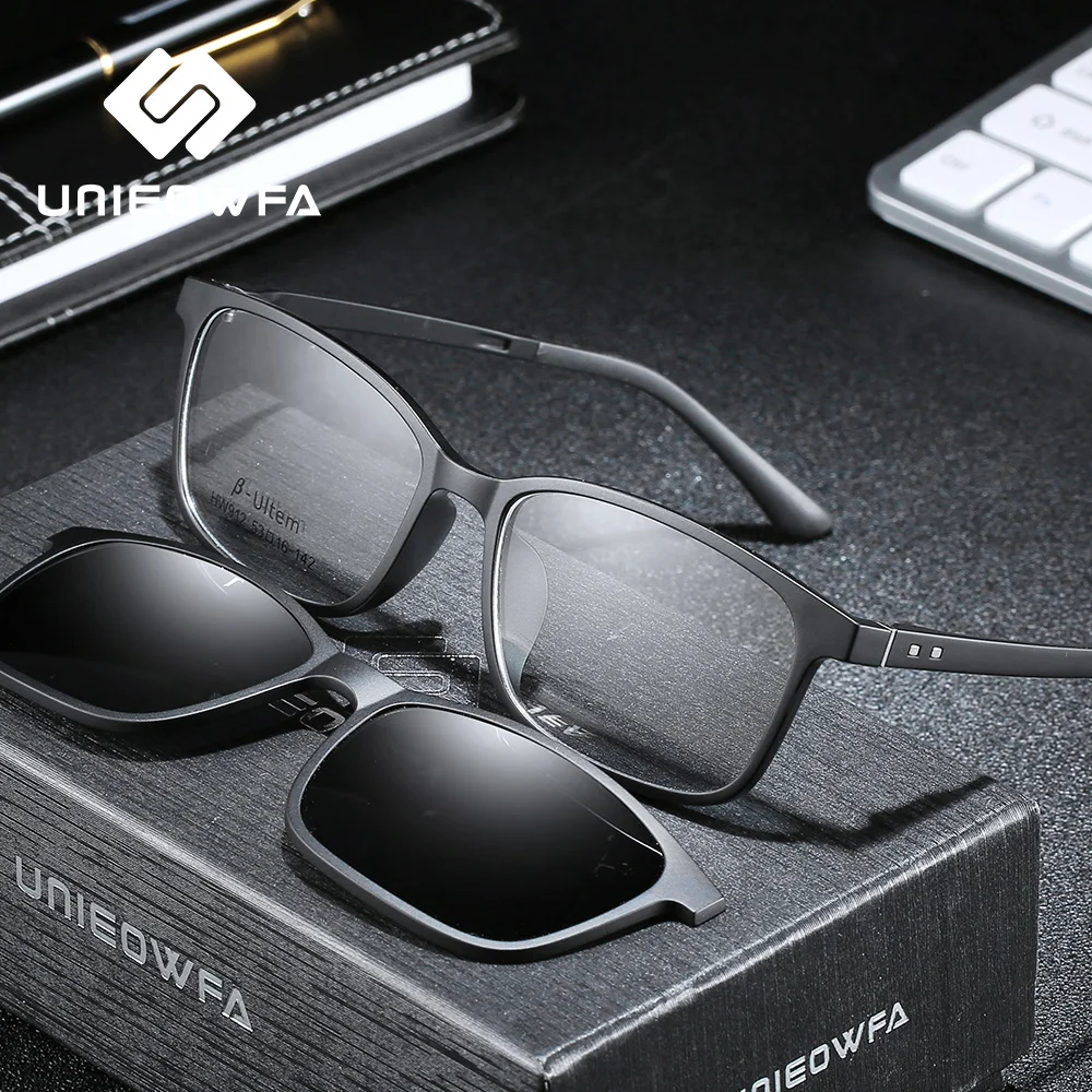 Optical Magnet Clip On Glasses Frame Women Prescription Myopia Eyeglasses TR90 Polarized on Sunglasses Men | Аксессуары для одежды