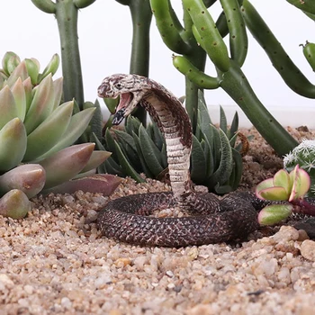 

1PC Simulated Snake Toys Plastic Static Snake Model Toys Vivid Wildlife Animal Model Toys Solid Plastic Snake Model Toys