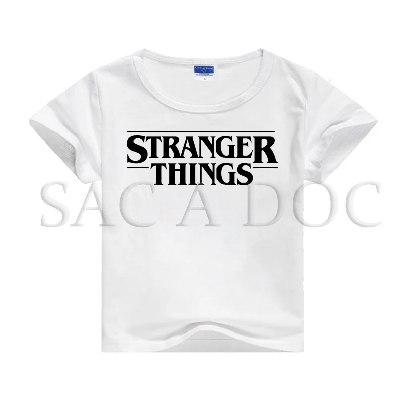 Новая светящаяся футболка для малышей с принтом «странные вещи» летние футболки с короткими рукавами футболки унисекс, костюм, рубашка Disfraz