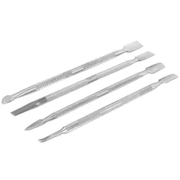 

4 Pcs Stainless Steel Durable Nail Cuticle Pusher Remover Scraper Dead Skin Removal Manicure Pedicure Tool