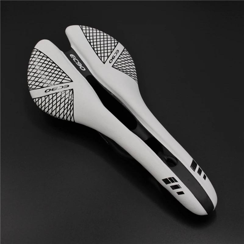 EC90 New Carbon Road Bicycle Saddle Hollow Full Carbon Mountain Bike Saddle / Seat / Carbon Mtb Saddle& Leather