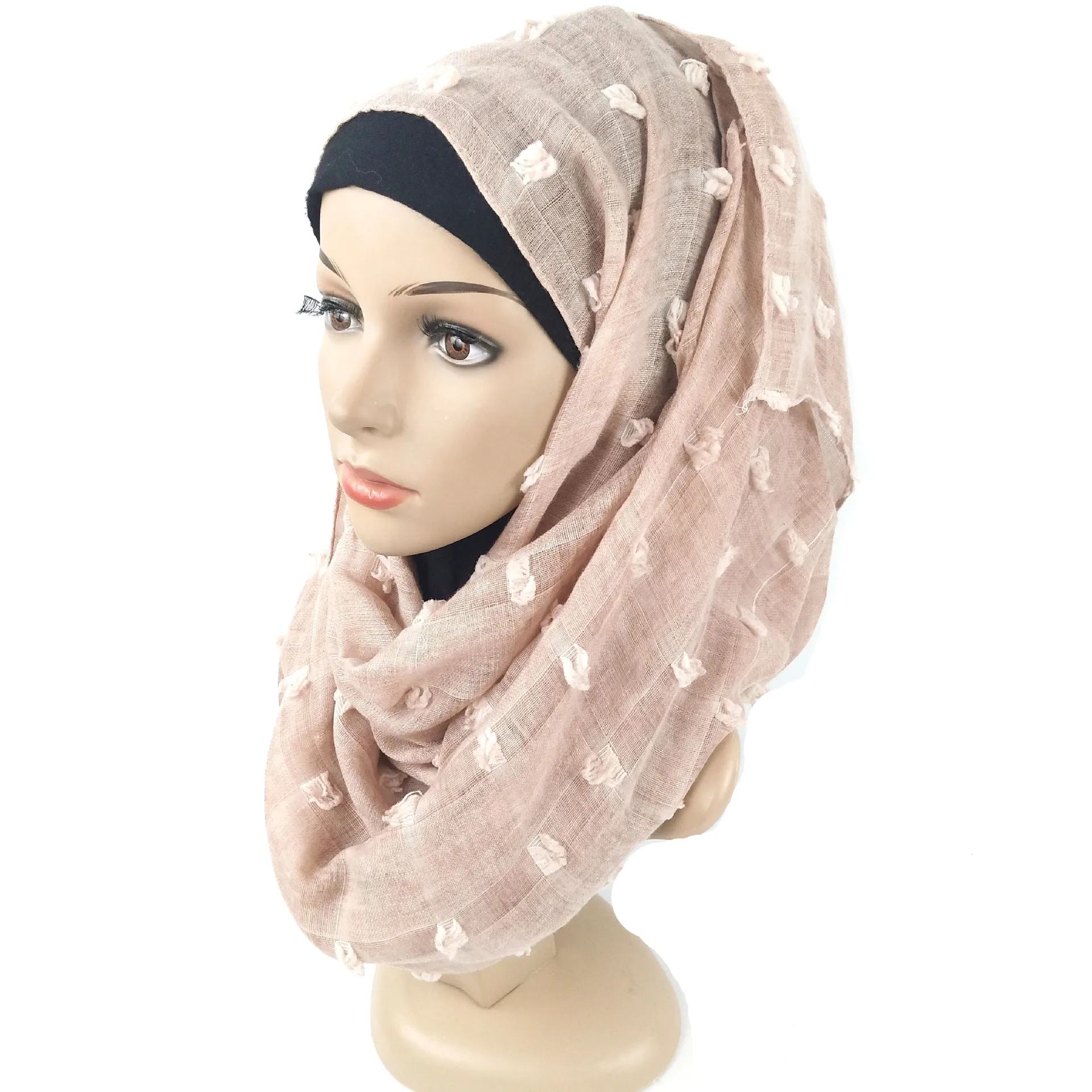 7 light pink 10 шт./партия,, Женский хлопковый шарф, осенне-зимние весенние шали хиджабы, головной платок, Свадебная вечеринка, хиджаб, Пашмина - Цвет: 7 light pink