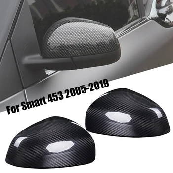 

Carbon Fiber Rear View Mirror Cover Side Mirror Decoration Cover for Mercedes Smart 453 Fortwo Forfour Car Styling