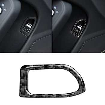 

For Audi A4 B8 A5 Q5 special modified carbon fiber interior trim button door Trunk switch decorative frame modified 3D sticker