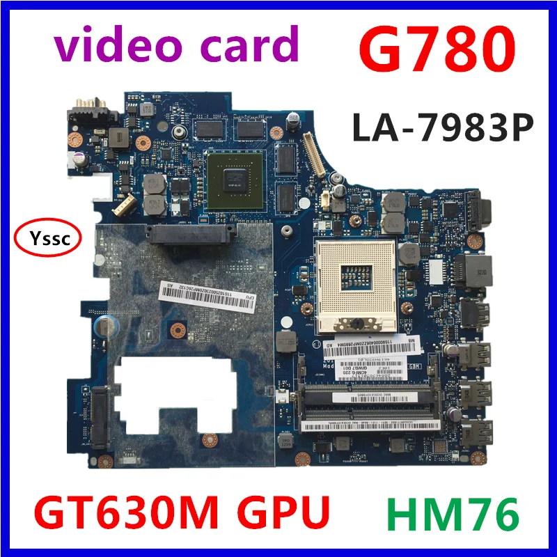 Бесплатная доставка LA 7983P материнская плата для ноутбука Lenovo G780 Материнская HM76